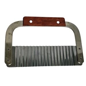 Crinkle Cutter Potato Slicer Tool Stainless Steel Blade French Fry Vegetable ...